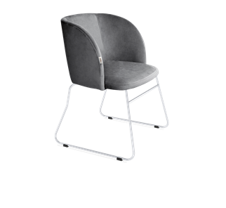 Обеденный стул SHT-ST33 / SHT-S167 (угольно-серый/хром лак) в Петрозаводске