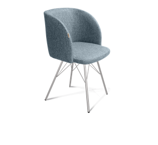 Обеденный стул SHT-ST33 / SHT-S37 (синий лед/хром лак) в Петрозаводске