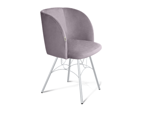 Обеденный стул SHT-ST33 / SHT-S100 (сиреневая орхидея/хром лак) в Петрозаводске - изображение