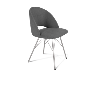 Обеденный стул SHT-ST34 / SHT-S37 (платиново-серый/хром лак) в Петрозаводске - предосмотр