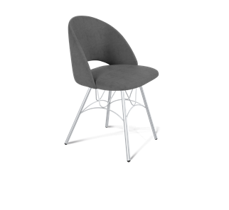 Обеденный стул SHT-ST34 / SHT-S100 (платиново-серый/хром лак) в Петрозаводске - предосмотр