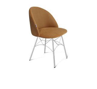 Обеденный стул SHT-ST35 / SHT-S107 (горчичный/хром лак) в Петрозаводске