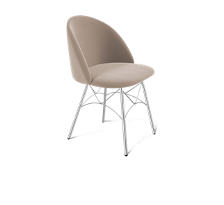 Обеденный стул SHT-ST35 / SHT-S107 (латте/хром лак) в Петрозаводске
