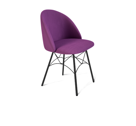 Обеденный стул SHT-ST35 / SHT-S107 (ягодное варенье/черный муар) в Петрозаводске - изображение