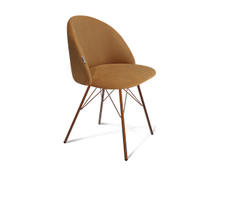 Обеденный стул SHT-ST35 / SHT-S37 (горчичный/медный металлик) в Петрозаводске