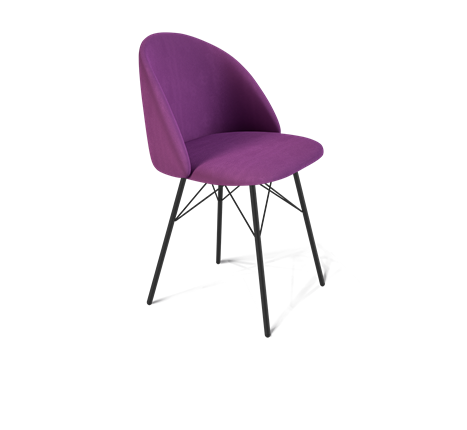 Обеденный стул SHT-ST35 / SHT-S64 (ягодное варенье/черный муар) в Петрозаводске - изображение
