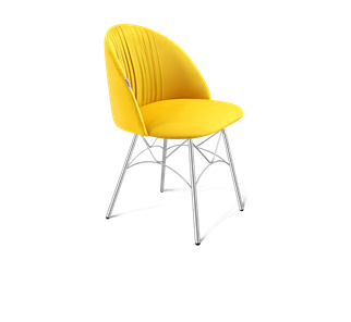 Обеденный стул SHT-ST35-1 / SHT-S107 (имперский жёлтый/хром лак) в Петрозаводске