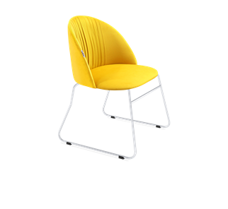Обеденный стул SHT-ST35-1 / SHT-S167 (имперский жёлтый/хром лак) в Петрозаводске