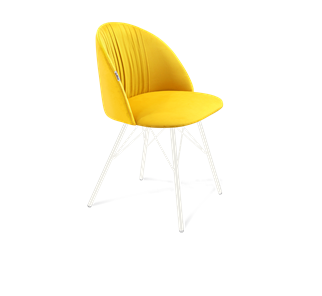Обеденный стул SHT-ST35-1 / SHT-S37 (имперский жёлтый/белый муар) в Петрозаводске - предосмотр