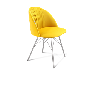 Обеденный стул SHT-ST35-1 / SHT-S37 (имперский жёлтый/хром лак) в Петрозаводске - предосмотр