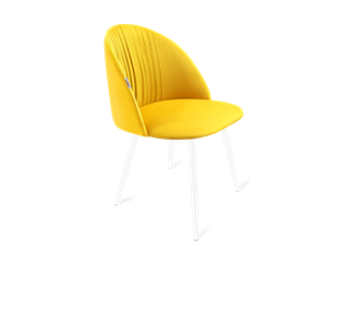 Обеденный стул SHT-ST35-1 / SHT-S95-1 (имперский жёлтый/белый муар) в Петрозаводске