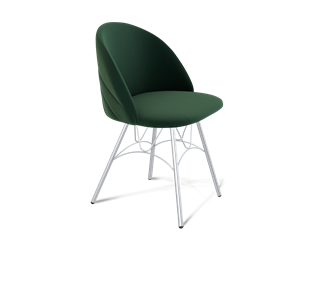 Обеденный стул SHT-ST35-2 / SHT-S100 (лиственно-зеленый/хром лак) в Петрозаводске
