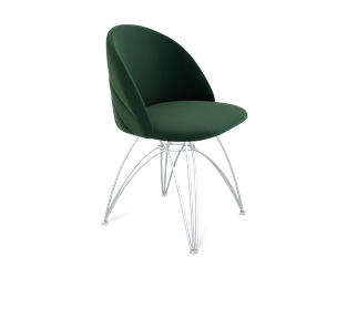 Обеденный стул SHT-ST35-2 / SHT-S112 (лиственно-зеленый/хром лак) в Петрозаводске
