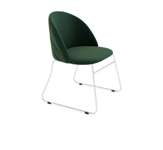 Обеденный стул SHT-ST35-2 / SHT-S167 (лиственно-зеленый/хром лак) в Петрозаводске