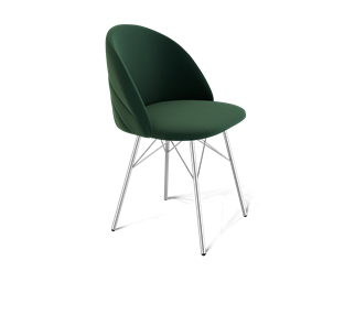 Обеденный стул SHT-ST35-2 / SHT-S64 (лиственно-зеленый/хром лак) в Петрозаводске