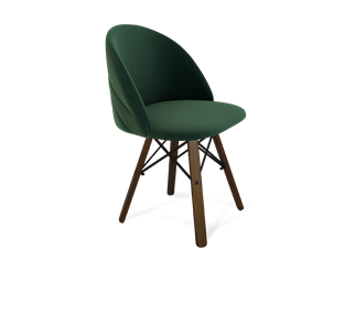 Обеденный стул SHT-ST35-2 / SHT-S70 (лиственно-зеленый/темный орех/черный муар) в Петрозаводске