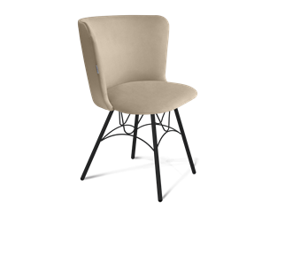 Обеденный стул SHT-ST36 / SHT-S100 (ванильный крем/черный муар) в Петрозаводске - предосмотр