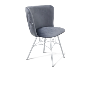 Обеденный стул SHT-ST36-3 / SHT-S100 (нейтральный серый/хром лак) в Петрозаводске