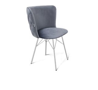 Обеденный стул SHT-ST36-3 / SHT-S64 (нейтральный серый/хром лак) в Петрозаводске