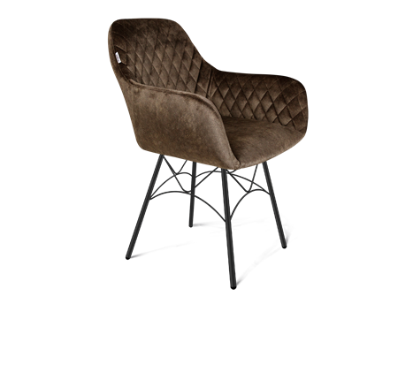 Обеденный стул SHT-ST38 / SHT-S107 (кофейный трюфель/черный муар) в Петрозаводске - изображение