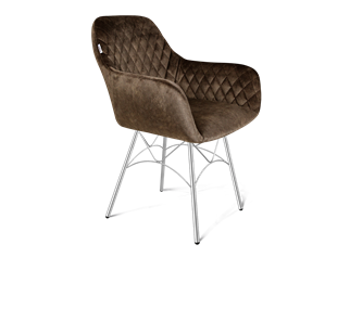 Обеденный стул SHT-ST38 / SHT-S107 (кофейный трюфель/хром лак) в Петрозаводске