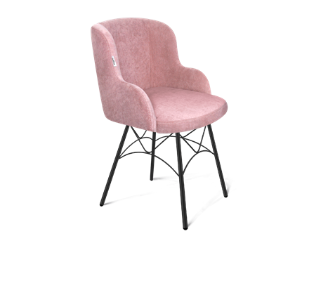 Обеденный стул SHT-ST39 / SHT-S107 (пыльная роза/черный муар) в Петрозаводске - изображение