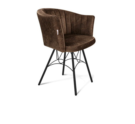Обеденный стул SHT-ST42-1 / SHT-S100 (кофейный трюфель/черный муар) в Петрозаводске - изображение