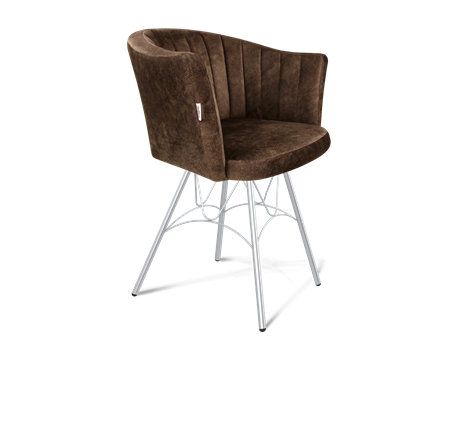 Обеденный стул SHT-ST42-1 / SHT-S100 (кофейный трюфель/хром лак) в Петрозаводске - изображение