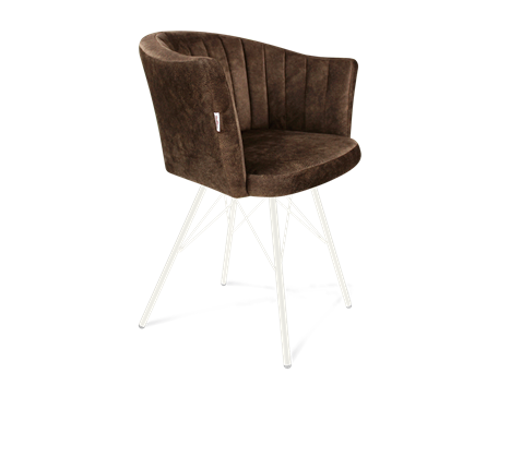 Обеденный стул SHT-ST42-1 / SHT-S37 (кофейный трюфель/белый муар) в Петрозаводске - изображение