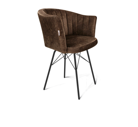 Обеденный стул SHT-ST42-1 / SHT-S64 (кофейный трюфель/черный муар) в Петрозаводске - изображение