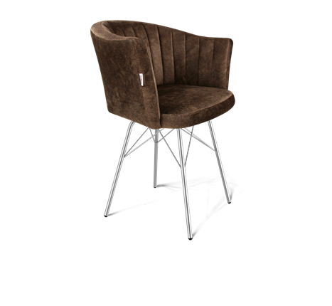 Обеденный стул SHT-ST42-1 / SHT-S64 (кофейный трюфель/хром лак) в Петрозаводске - изображение