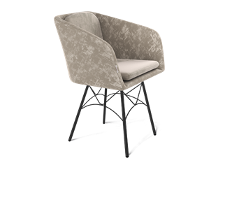 Обеденный стул SHT-ST43-1 / SHT-S107 (карамельный латте/черный муар) в Петрозаводске