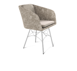 Обеденный стул SHT-ST43-1 / SHT-S107 (карамельный латте/хром лак) в Петрозаводске