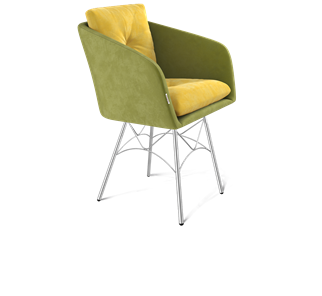 Обеденный стул SHT-ST43-2 / SHT-S107 (фисташковый десерт/хром лак) в Петрозаводске