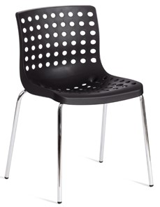 Обеденный стул SKALBERG (mod. C-084-A) 46х56х79 Black (черный) / Chrome (хром) арт.19258 в Петрозаводске