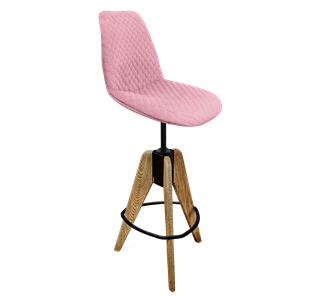 Полубарный стул SHT-ST29-С22 / SHT-S92 (розовый зефир/браш.коричневый/черный муар) в Петрозаводске