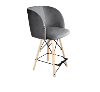 Полубарный стул SHT-ST33 / SHT-S80-1 (угольно-серый/прозрачный лак/черный) в Петрозаводске
