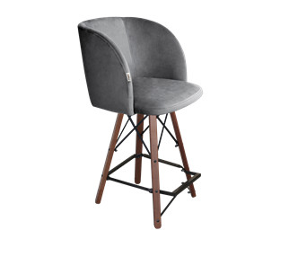 Полубарный стул SHT-ST33 / SHT-S80-1 (угольно-серый/темный орех/черный) в Петрозаводске