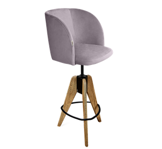 Полубарный стул SHT-ST33 / SHT-S92 (сиреневая орхидея/браш.коричневый/черный муар) в Петрозаводске
