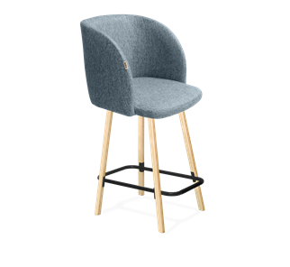 Полубарный стул SHT-ST33 / SHT-S94-1 (синий лед/прозрачный лак/черный муар) в Петрозаводске - предосмотр