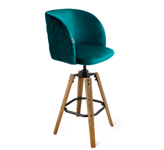 Полубарный стул SHT-ST33-1 / SHT-S93 (альпийский бирюзовый/браш.коричневый/черный муар) в Петрозаводске