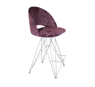 Полубарный стул SHT-ST34 / SHT-S66-1 (вишневый джем/хром лак) в Петрозаводске
