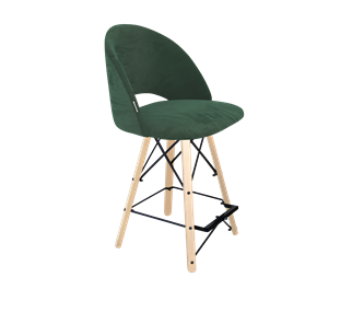 Полубарный стул SHT-ST34 / SHT-S80-1 (лиственно-зеленый/прозрачный лак/черный) в Петрозаводске