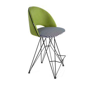 Полубарный стул SHT-ST34-3 / SHT-S66-1 (оливковый/гусиная лапка/черный муар) в Петрозаводске - предосмотр