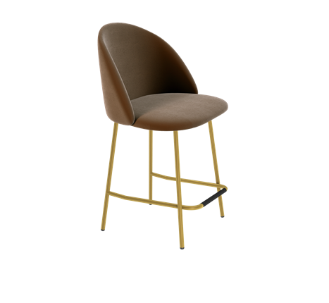Полубарный стул SHT-ST35 / SHT-S29P-1 (кофейный ликер/золото) в Петрозаводске - изображение