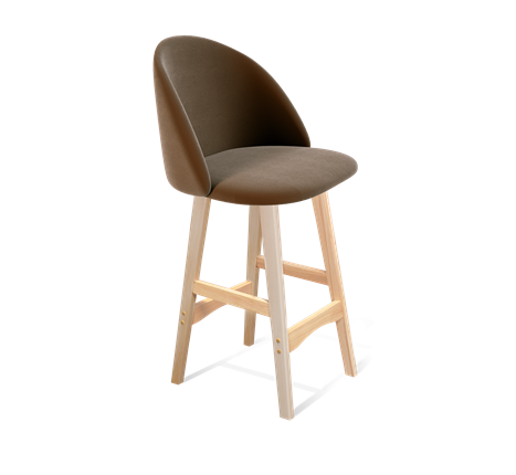 Полубарный стул SHT-ST35 / SHT-S65-1 (кофейный ликер/прозрачный лак) в Петрозаводске - изображение