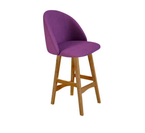 Полубарный стул SHT-ST35 / SHT-S65-1 (ягодное варенье/светлый орех) в Петрозаводске - изображение