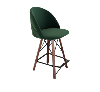 Полубарный стул SHT-ST35-2 / SHT-S80-1 (лиственно-зеленый/темный орех/черный) в Петрозаводске - предосмотр