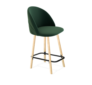 Полубарный стул SHT-ST35-2 / SHT-S94-1 (лиственно-зеленый/прозрачный лак/черный муар) в Петрозаводске