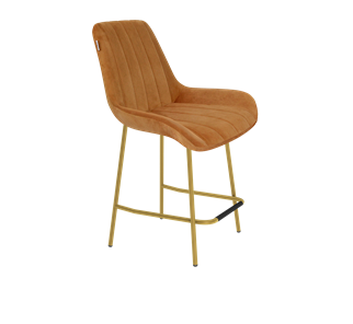 Полубарный стул SHT-ST37 / SHT-S29P-1 (горчичный/золото) в Петрозаводске